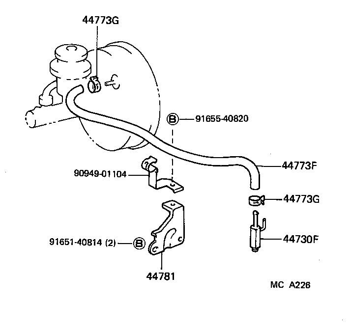 44779-30060 HOSE, UNION TO CONNECTOR product image