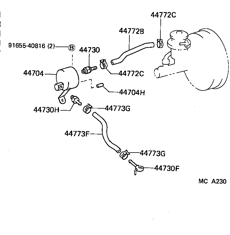 44779-30060 HOSE, UNION TO CONNECTOR product image