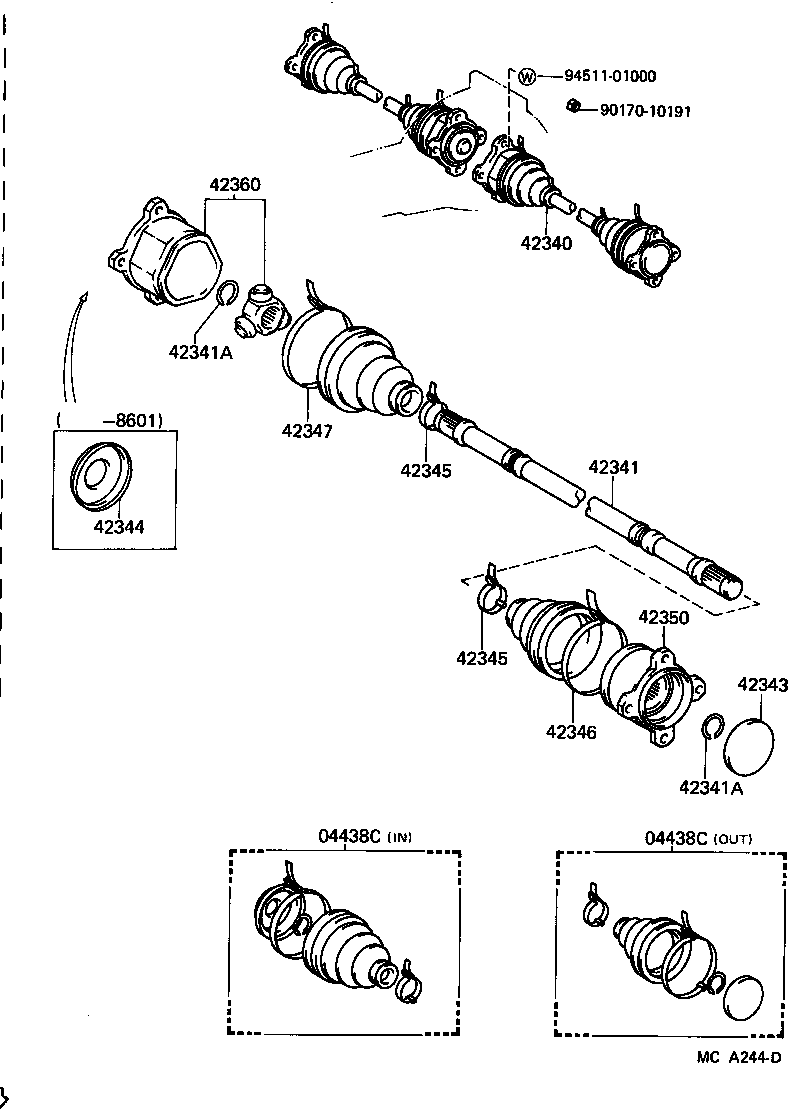 42344-30010 COVER, REAR AXLE INBOARD JOINT END product image
