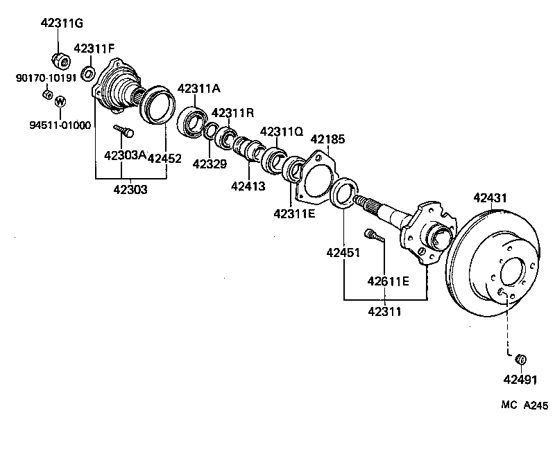 42344-30010 COVER, REAR AXLE INBOARD JOINT END product image