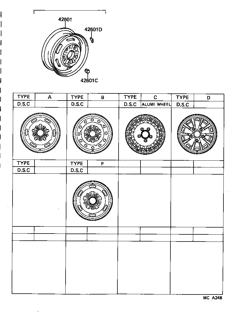 42611-40050 WHEEL, DISC product image