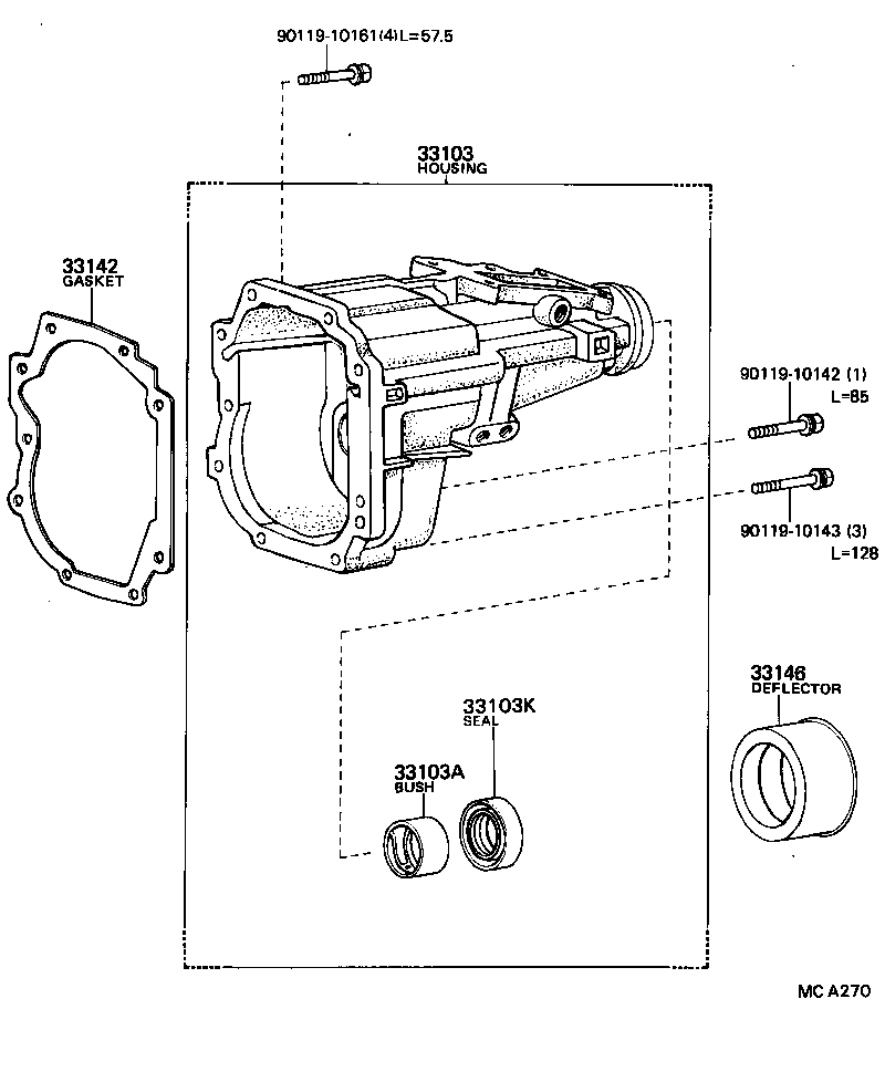 33103-22101 HOUSING SUB-ASSY, EXTENSION(MTM) product image