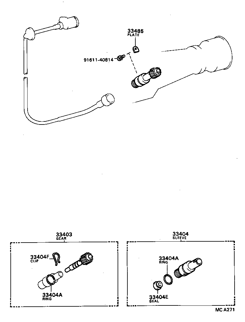 33482-39305 GEAR SUB-ASSY, SPEEDOMETER DRIVEN (MTM) product image