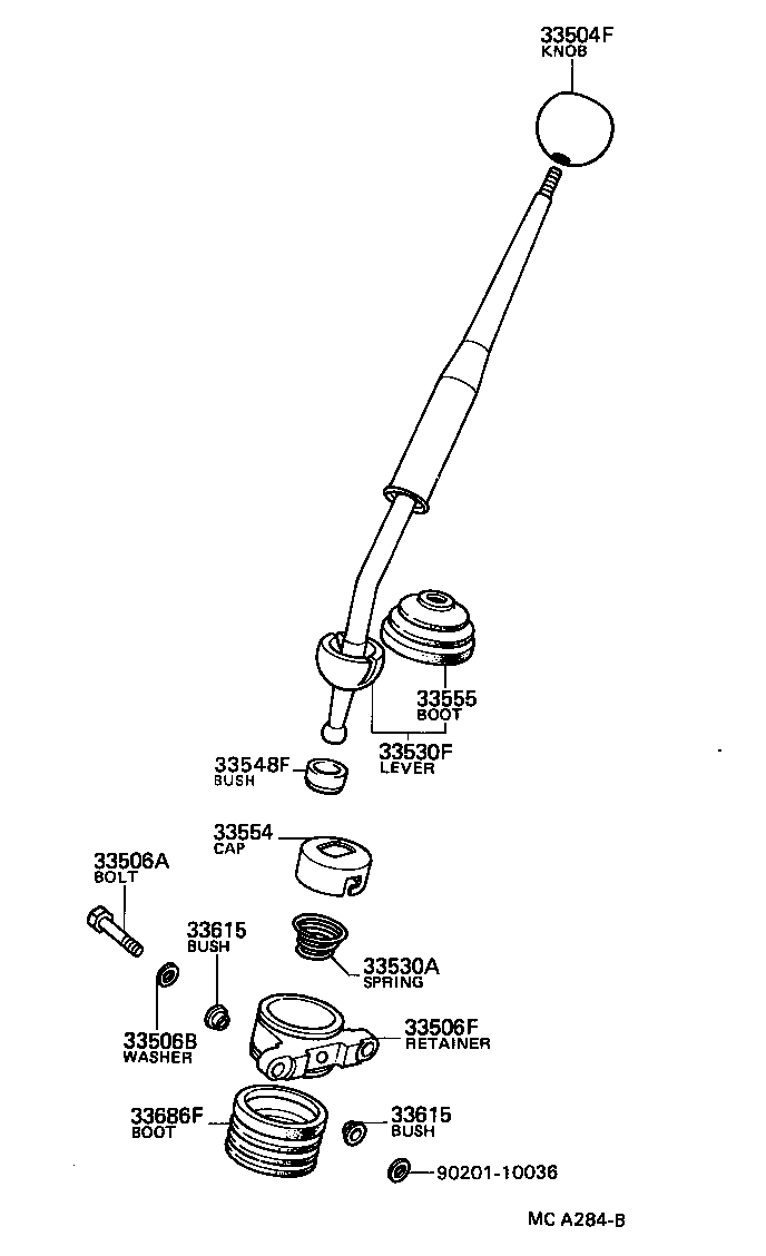 33541-35064 LEVER ASSY, SHIFT (FOR FLOOR SHIFT) product image