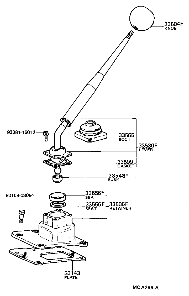 Toyota 33502-35100 PLATE SUB-ASSY, SHIFT LEVER