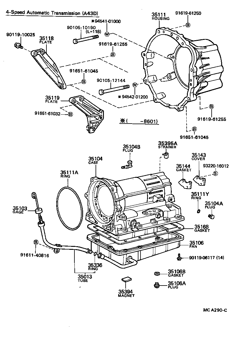 35013-35070 TUBE SUB-ASSY, TRANSMISSION OIL FILLER product image