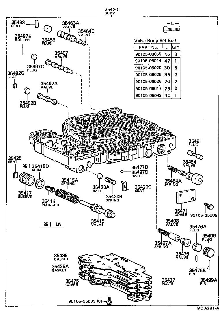90501-22010 SPRING, COMPRESSION (FOR C-2 ACCUMULATOR PISTON) product image