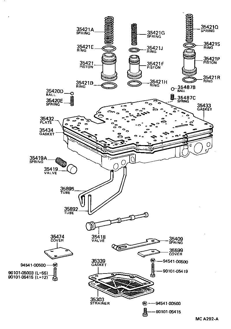 90501-15003 SPRING, COMPRESSION (FOR ACCUMULATOR PISTON NO.2) product image
