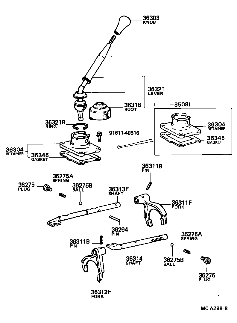 Toyota 33555-35090 BOOT, TRANSFER FRONT DRIVE SHIFT