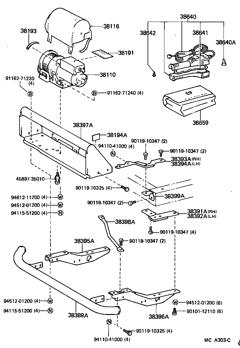 38191-35010 PLATE, WINCH CAUTION, NO.1 product image