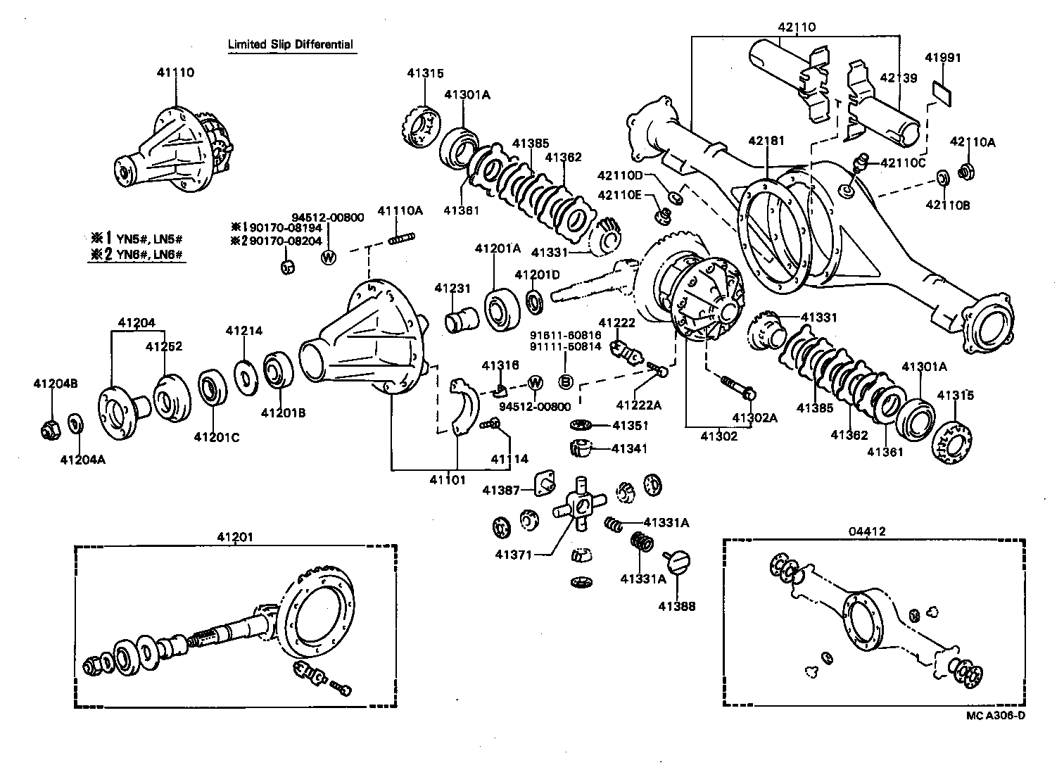 90116-08233 BOLT, NO.1 (FOR REAR DIFFERENTIAL CARRIER SET) product image