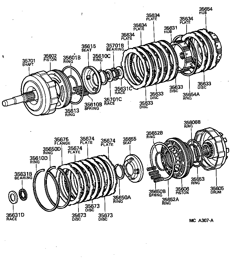 35607-12010 PISTON, REAR CLUTCH, NO.2 product image