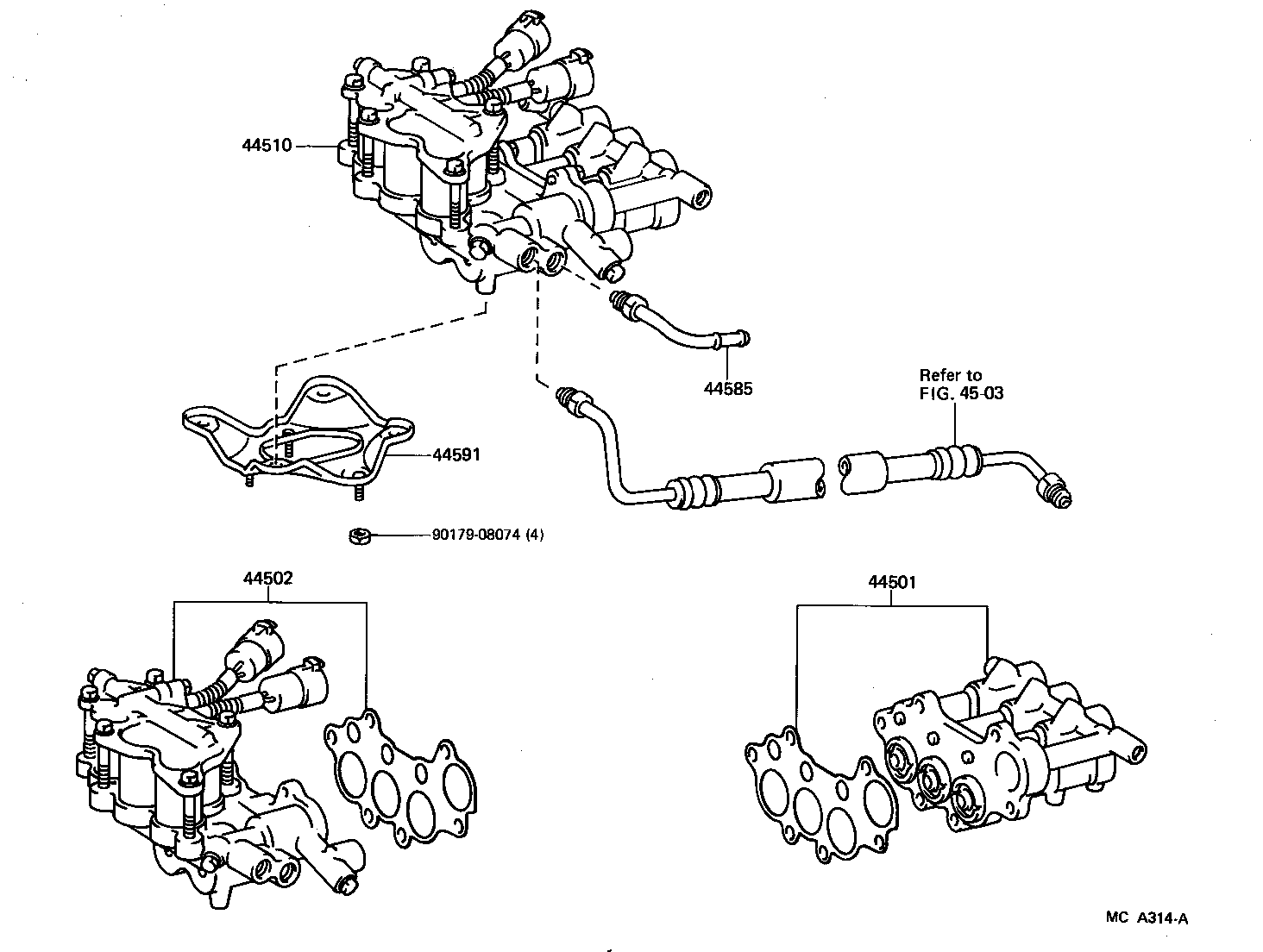 47315-30260 TUBE, FRONT BRAKE, NO.5 product image
