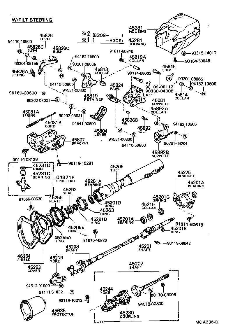 45201-35200 SHAFT SUB-ASSY, STEERING INTERMEDIATE product image