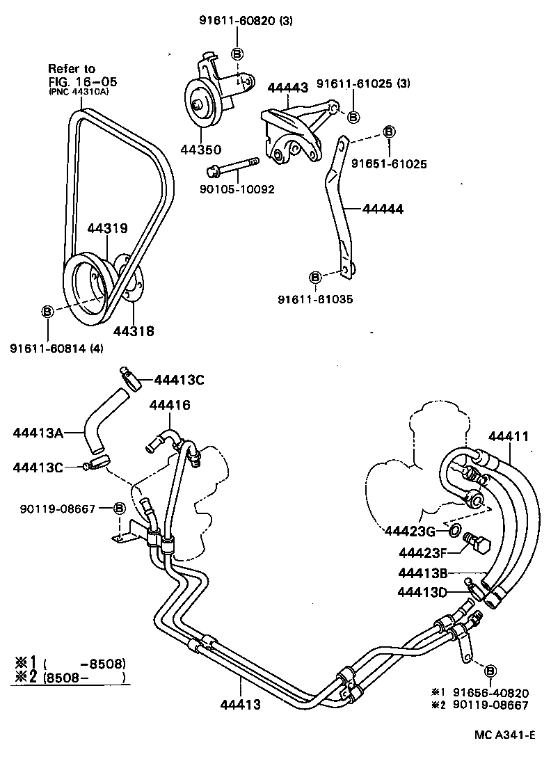 44348-35070 HOSE, OIL RESERVOIR TO PUMP, NO.1 product image