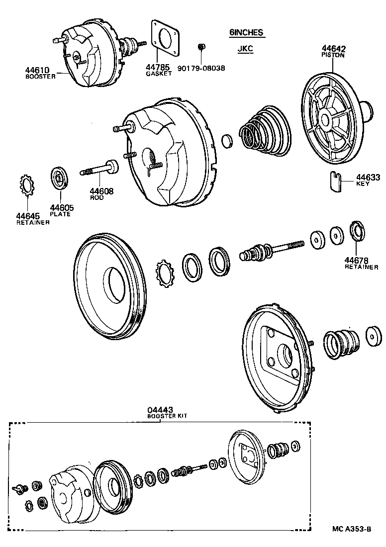 44610-35510 BOOSTER ASSY, BRAKE product image
