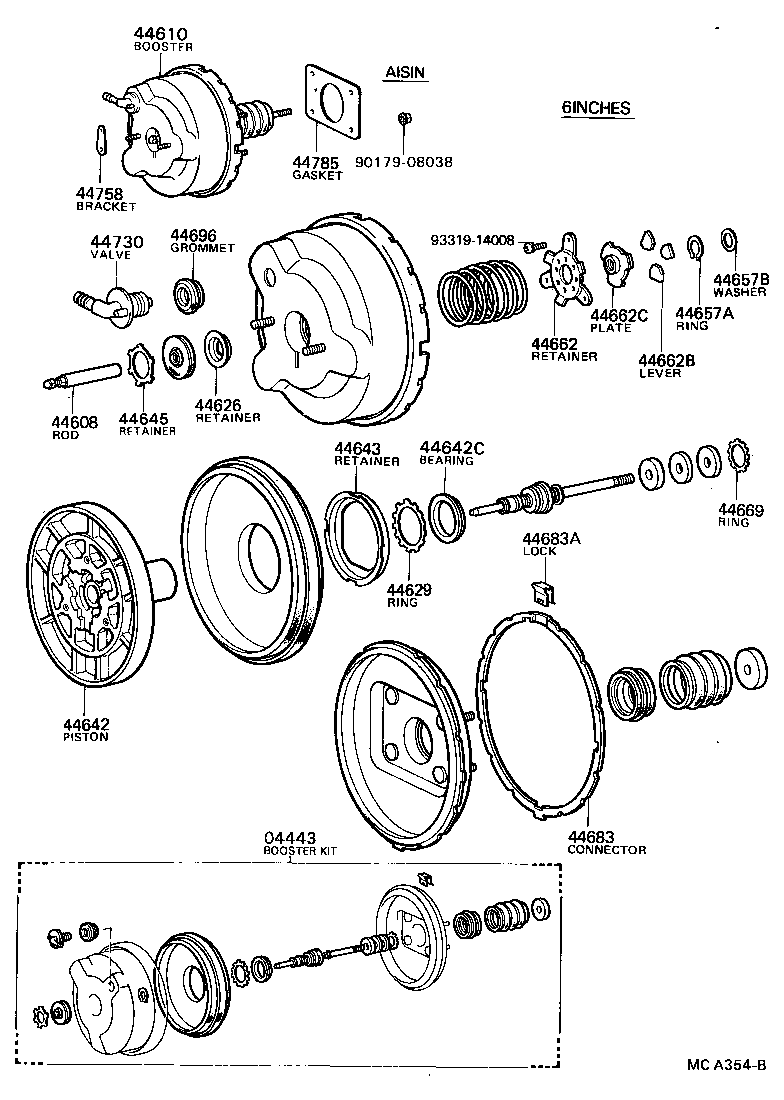 44610-35510 BOOSTER ASSY, BRAKE product image