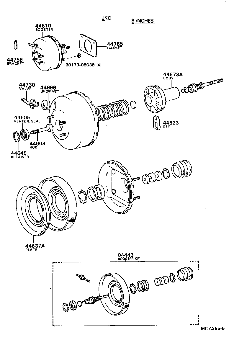 44610-35510 BOOSTER ASSY, BRAKE product image