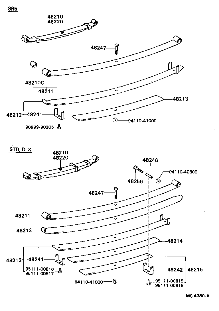 48505-35011 BRACKET, REAR SHOCK ABSORBER, UPPER RH product image