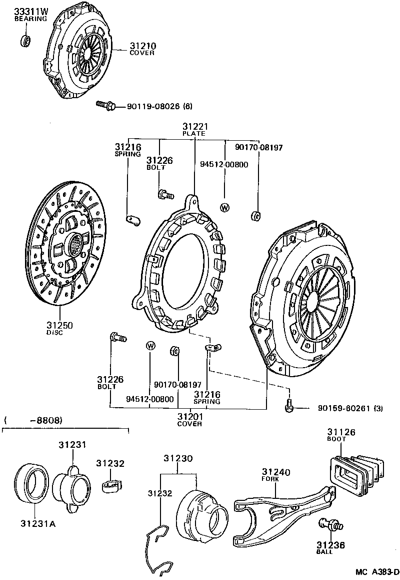 Toyota 31231-35030 HUB, CLUTCH RELEASE BEARING