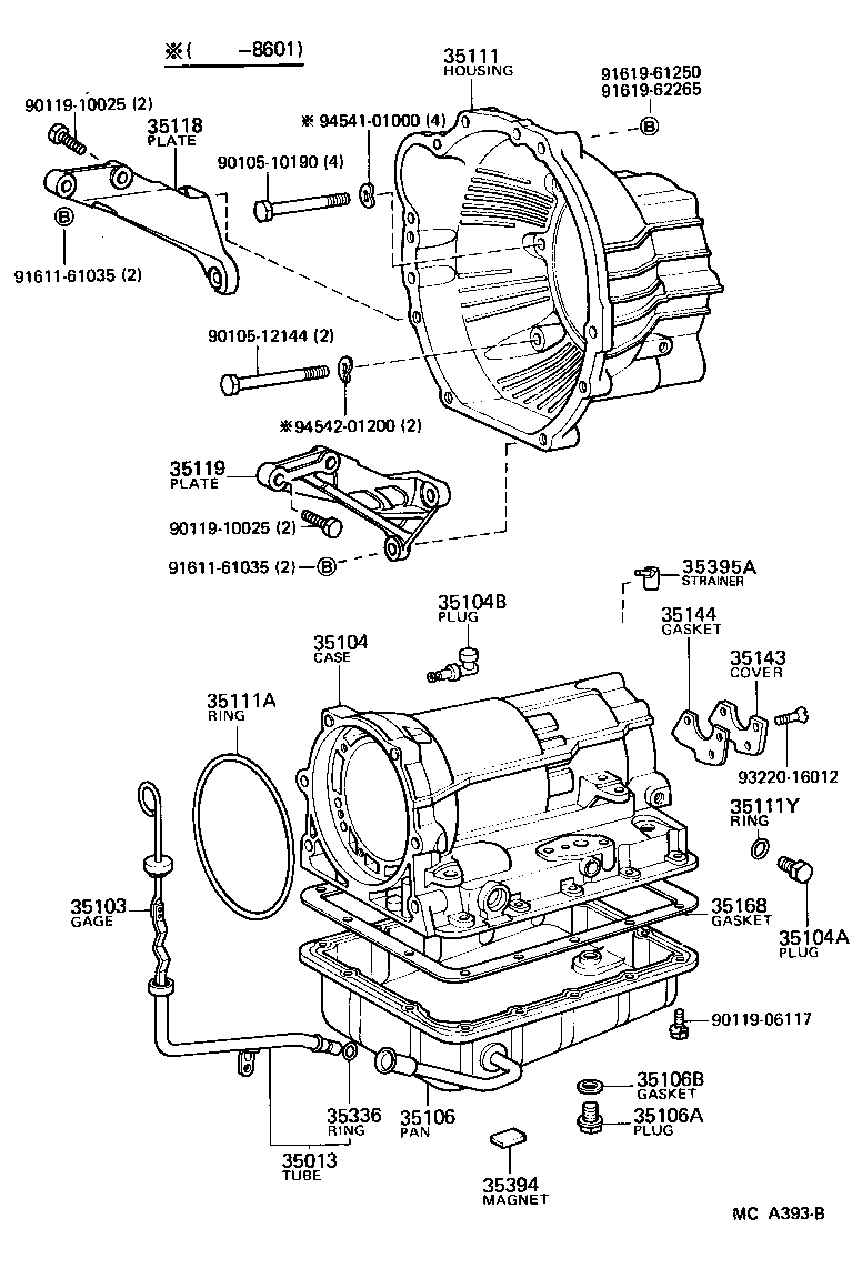 Toyota 35103-35151 GAGE SUB-ASSY, TRANSMISSION OIL LEVEL