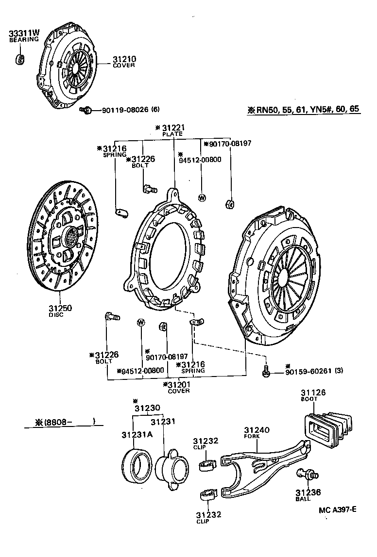 31210-35121 COVER ASSY, CLUTCH product image