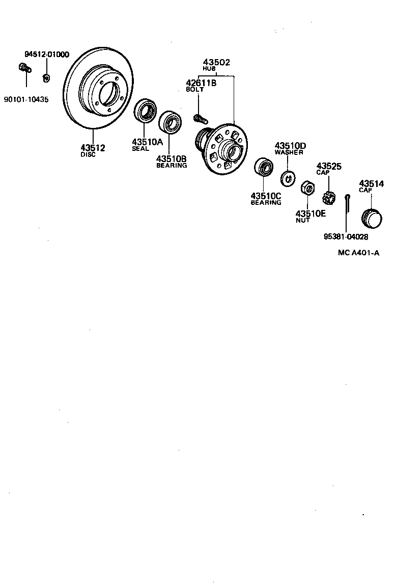 Toyota 43512-35110 DISC, FRONT
