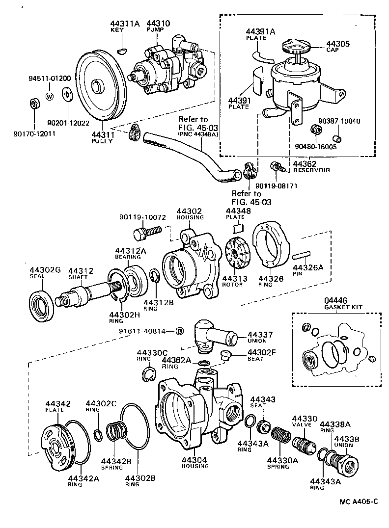 Toyota 44306-35100 RESERVOIR, OIL(FOR VANE PUMP)