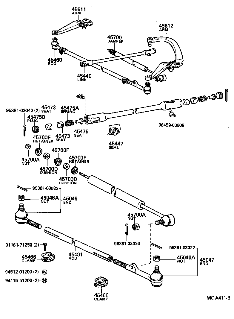 94110-41000 NUT(FOR STEERING DAMPER) product image