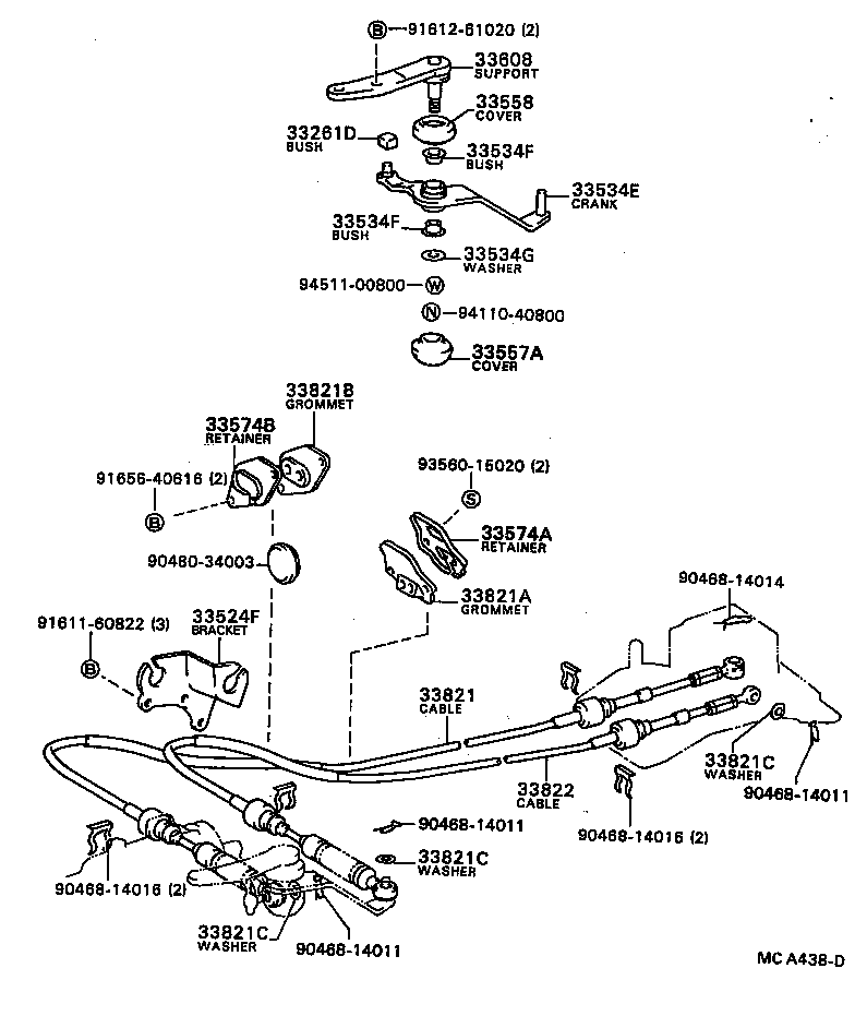 33503-20260 LEVER SUB-ASSY, SHIFT(FOR FLOOR SHIFT) product image