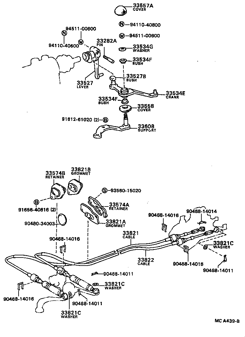 33503-20260 LEVER SUB-ASSY, SHIFT(FOR FLOOR SHIFT) product image