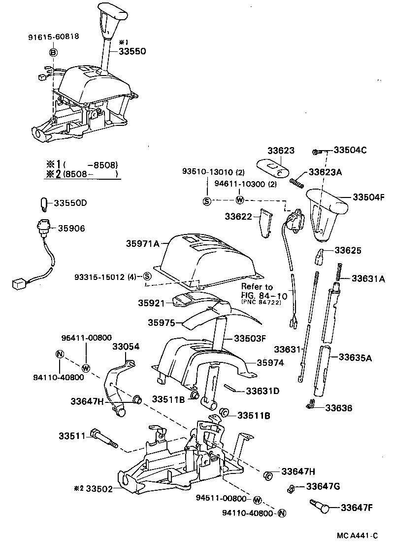 33054-20030 LEVER SUB-ASSY, SHIFT, NO.2(FOR FLOOR SHIFT) product image