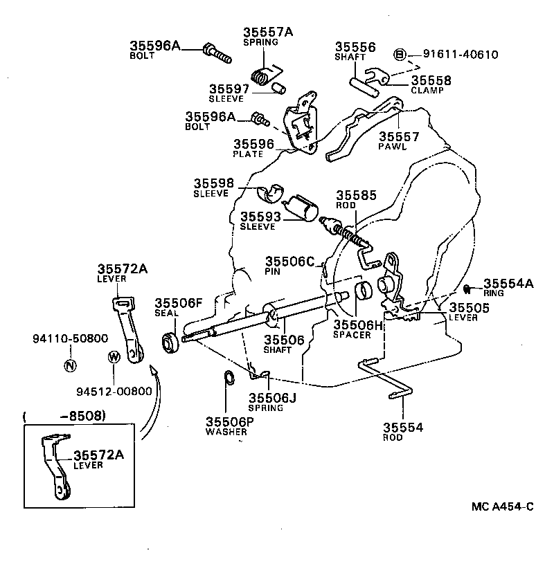 35520-20120 CABLE ASSY, THROTTLE product image
