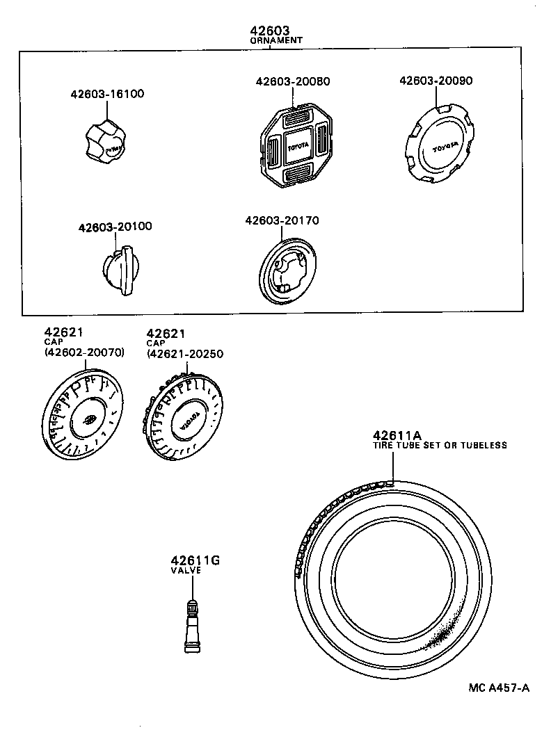 42602-20071 CAP, WHEEL product image