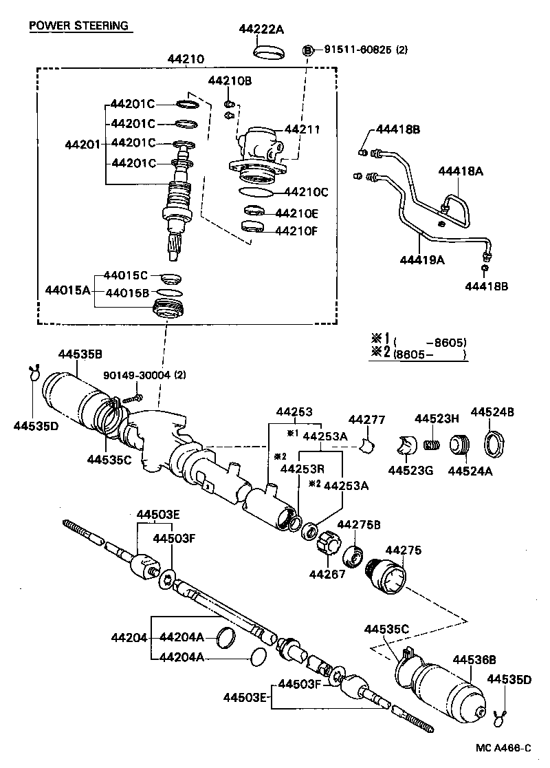 44203-20030 HOUSING, POWER STEERING RACK product image