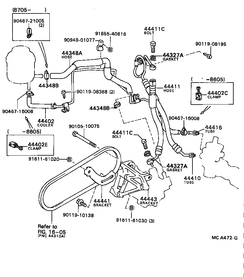 44402-20100 COOLER SUB-ASSY, POWER STEERING OIL, NO.1 product image