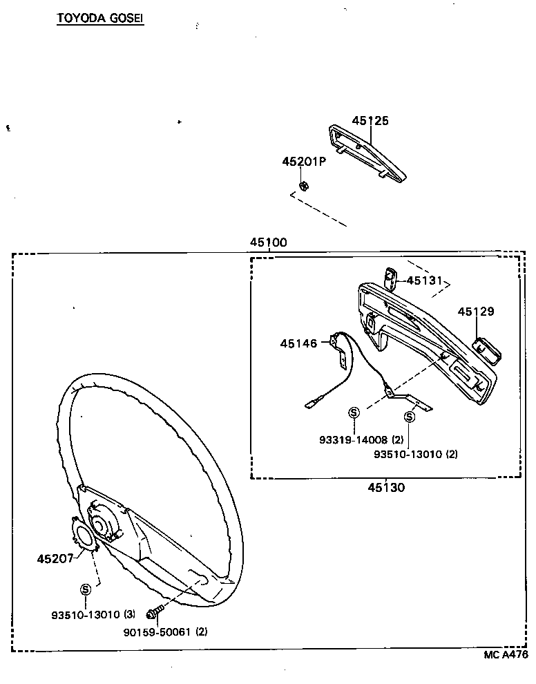 45105-20100 PLATE SUB-ASSY, HORN BUTTON CONTACT, NO.1 product image