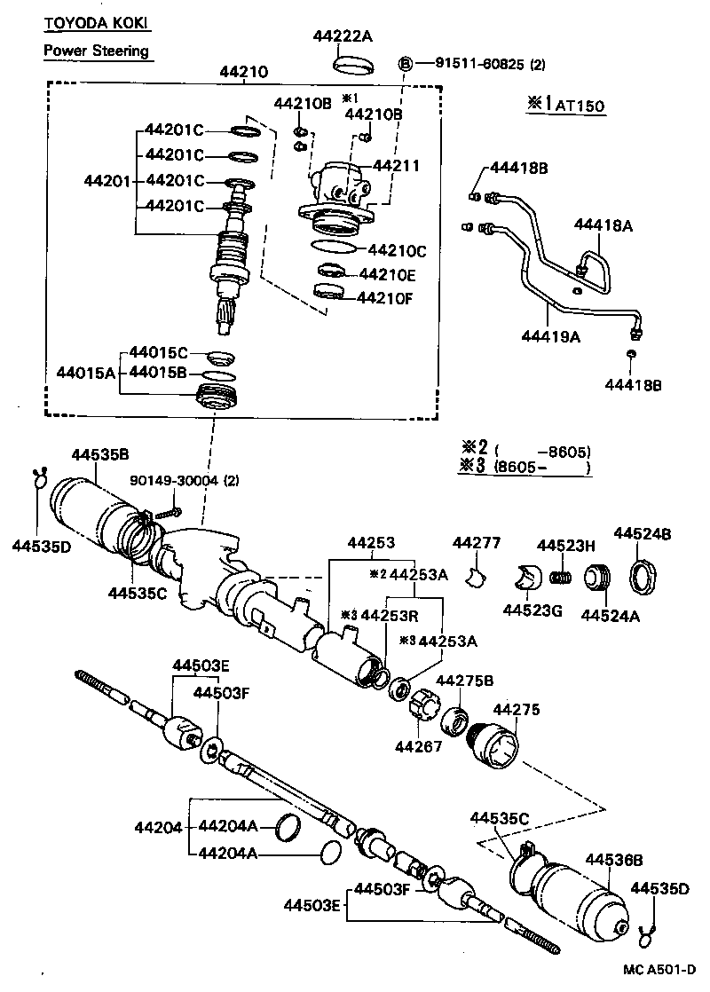 04445-20020 GASKET KIT, POWER STEERING GEAR(FOR RACK & PINION) product image