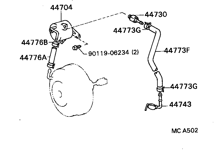 04443-32010 BOOSTER KIT, BRAKE product image