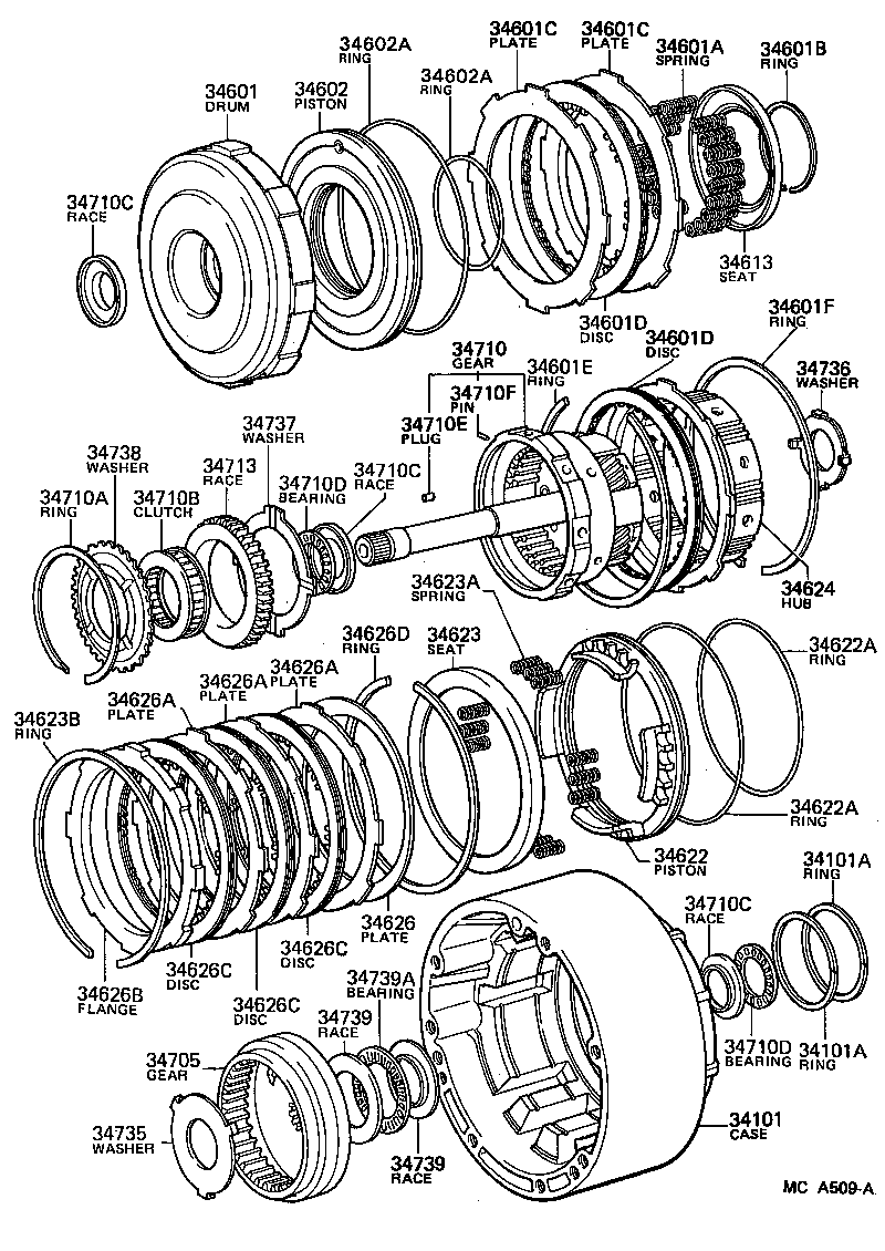34103-30010 SUPPORT SUB-ASSY, OVERDRIVE product image