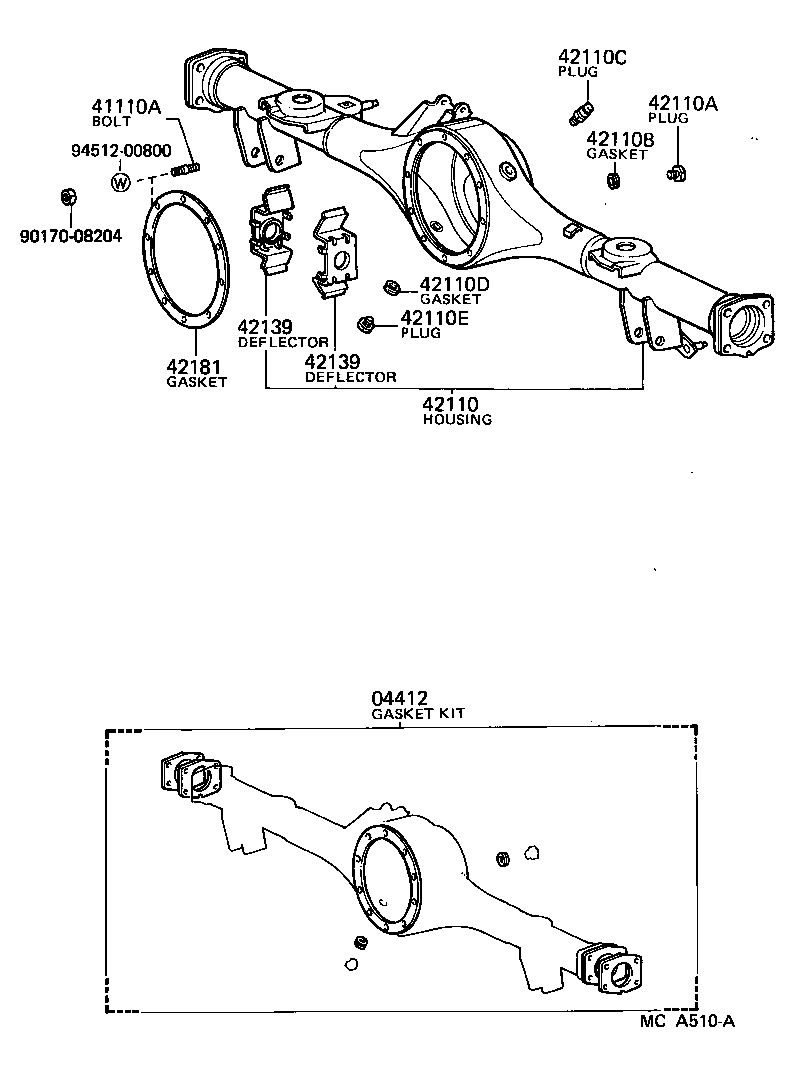 41201-39725 FINAL GEAR KIT, DIFFERENTIAL, REAR product image