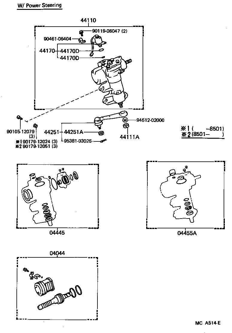 44110-30170 GEAR ASSY, POWER STEERING product image