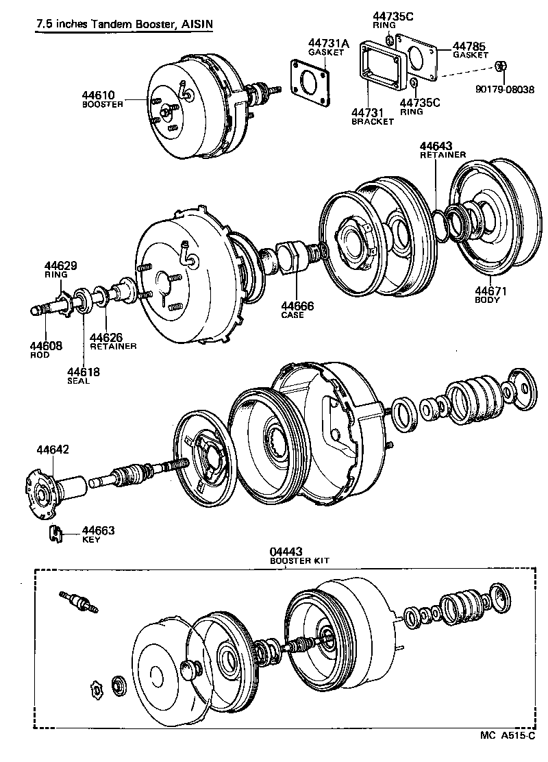44735-30010 RING, BOOSTER BRACKET STOPPER product image