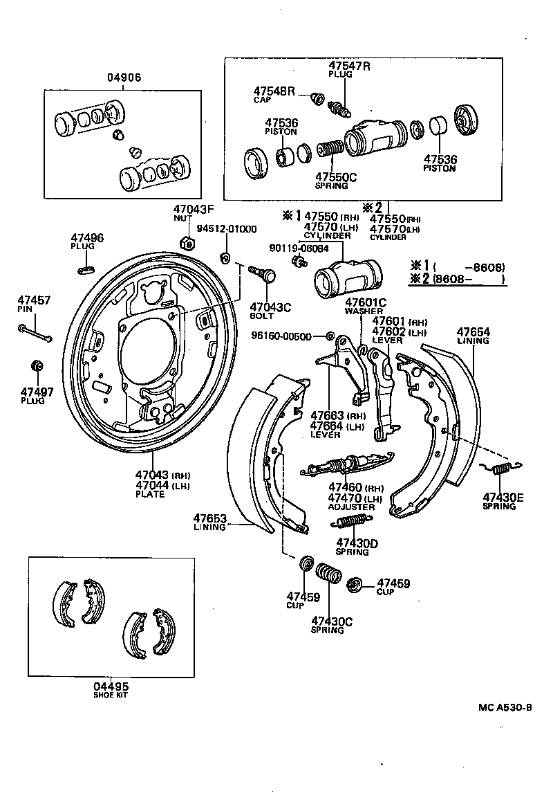 Toyota 47550-35150 CYLINDER ASSY, REAR WHEEL BRAKE(FOR RH, FRONT OR UPPER)
