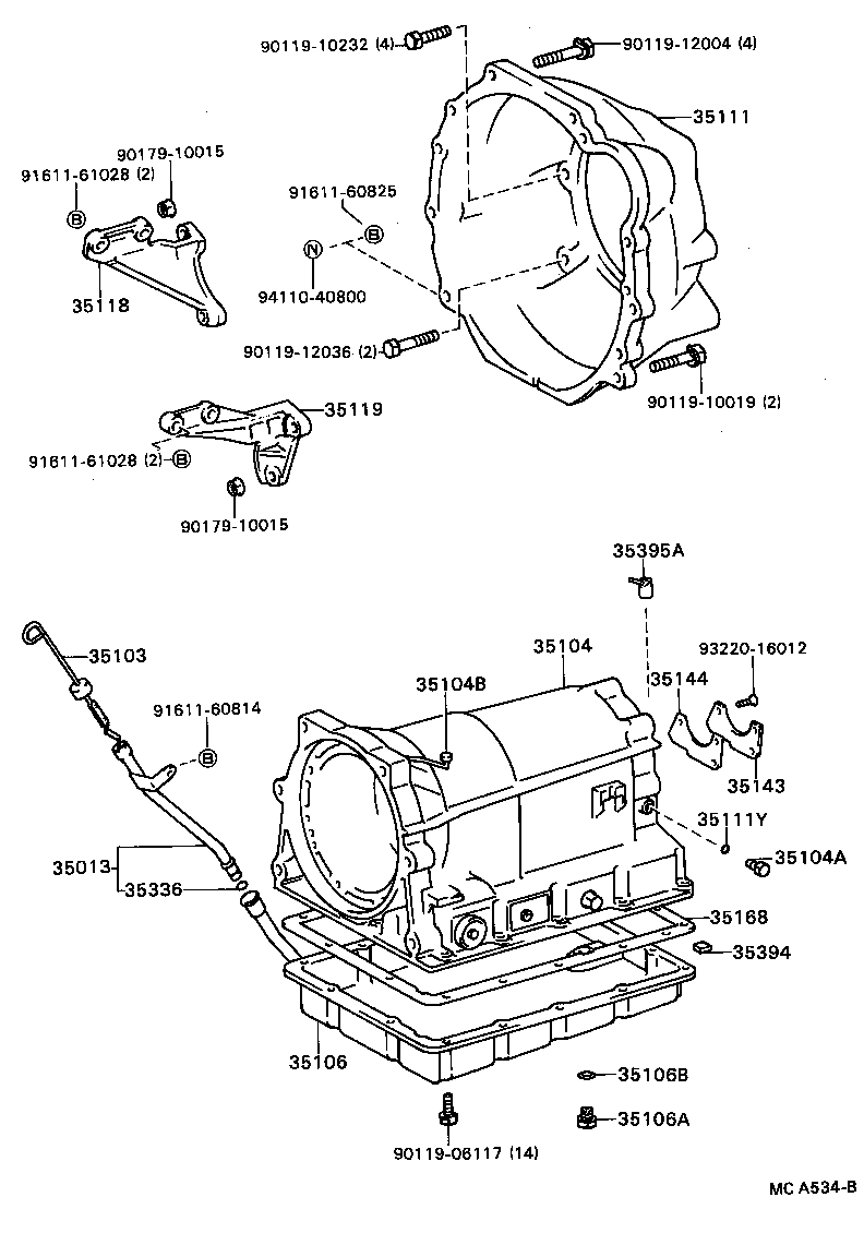 35013-20140 TUBE SUB-ASSY, TRANSMISSION OIL FILLER product image