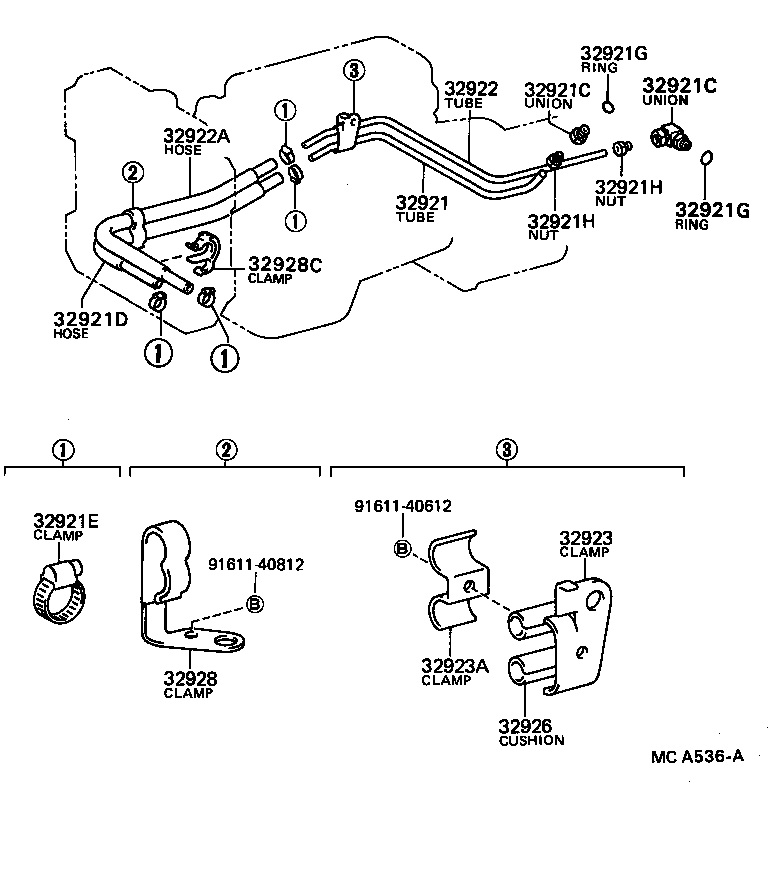 32941-20091 HOSE(FOR OIL COOLER INLET) product image