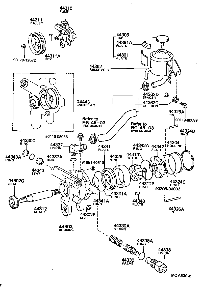 44360-20060 RESERVOIR, OIL(FOR VANE PUMP) product image