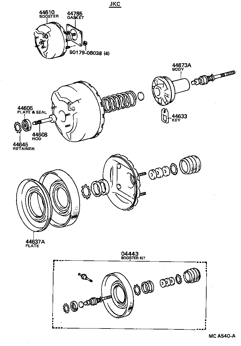 44610-20870 BOOSTER ASSY, BRAKE product image