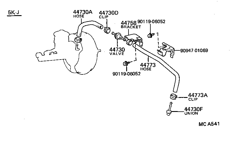 44610-20870 BOOSTER ASSY, BRAKE product image
