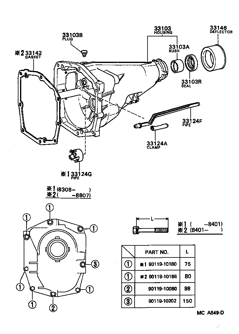 33103-30190 HOUSING SUB-ASSY, EXTENSION(MTM) product image